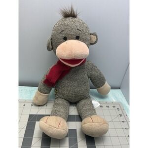 Build a‎ Bear Workshop Girl SOCK MONKEY 17" Plush Stuffed Animal Toy
